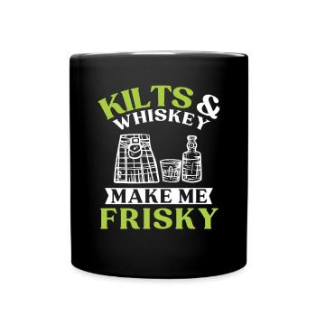 Jupe Tartan Kilt Ecossais - Mug uni - noir - Devant