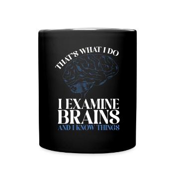 Neurology, Nurse, Brain, Neurologist - Full Colour Mug - black - Front