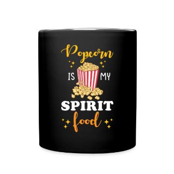 Popcorn Liebhaber Geschenk Lustiges Popcorn - Tasse einfarbig - Schwarz - Vorne