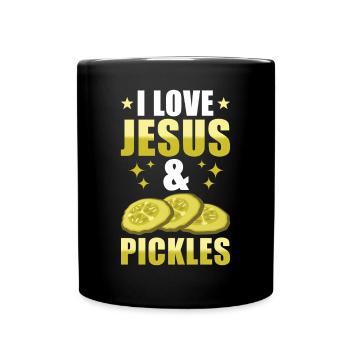 J’aime Jésus & Pickles Pickles Lover Groovy - Mug uni - noir - Devant