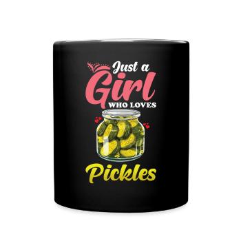 Pickles Lover Pickled Cucumber Gift - Full Colour Mug - black - Front