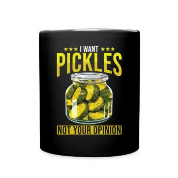 Pickles Lover concombre mariné cadeau - Mug uni - noir - Devant