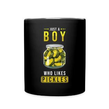 Pickles Lover Pickled Cucumber Gift - Full Colour Mug - black - Front