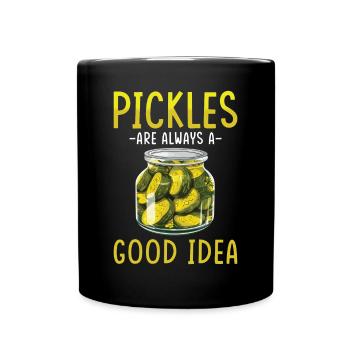 Pickles Lover Pickled Cucumber Gift - Full Colour Mug - black - Front