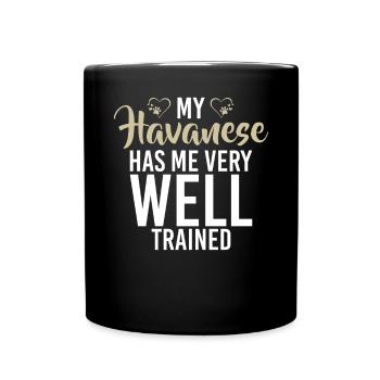 Cadeaux pour les amoureux des chiens bichons havanais - Mug uni - noir - Devant
