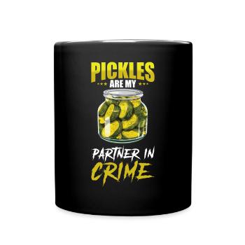Pickles Lover Pickled Cucumber Gift - Full Colour Mug - black - Front
