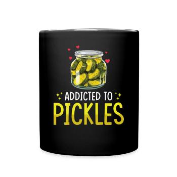 Pickles Lover Pickled Cucumber Gift - Full Colour Mug - black - Front