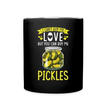 Pickles Lover Pickled Cucumber Gift - Full Colour Mug - black - Front