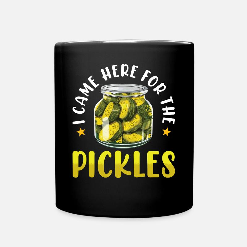 Pickles Lover Pickled Cucumber Gift - Full Colour Mug - black