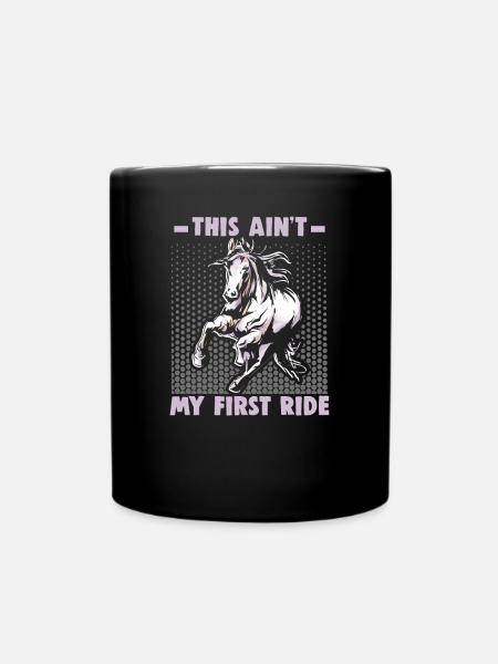 Reiter und Reitsport Design für Pferdeliebhaber - Tasse einfarbig - Schwarz