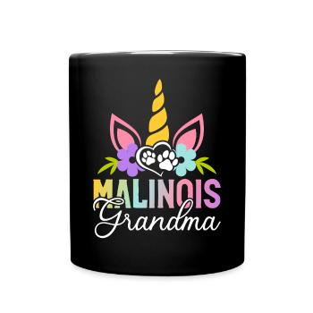 Belgischer Malinois Hund - Tasse einfarbig - Schwarz - Vorne