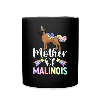 Chienne Mère Malinois Belge - Mug uni - noir - Devant