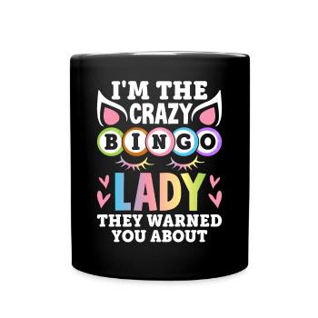Bingo Card Game - Full Colour Mug - black - Front