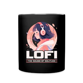 Lofi Music Lover Low Fidelity Japanische Ästhetik - Tasse einfarbig - Schwarz - Vorne