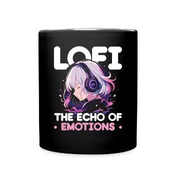 Lofi Music Lover Low Fidelity Japanische Ästhetik - Tasse einfarbig - Schwarz - Vorne