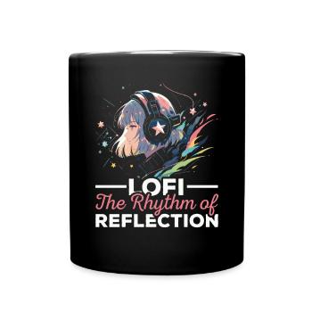 Lofi Music Lover Low Fidelity Japanische Ästhetik - Tasse einfarbig - Schwarz - Vorne