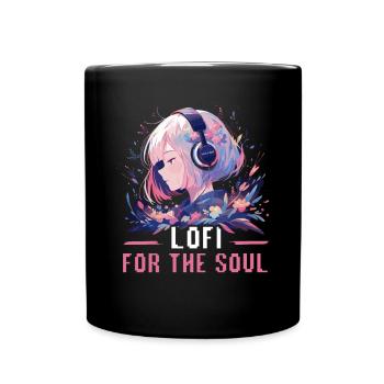 Lofi Music Lover Low Fidelity Japanische Ästhetik - Tasse einfarbig - Schwarz - Vorne