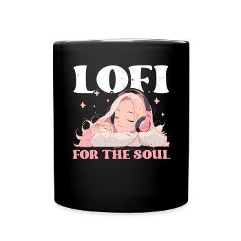 Lofi Music Lover Low Fidelity Japanische Ästhetik - Tasse einfarbig - Schwarz - Vorne