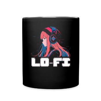Lofi Music Lover Low Fidelity Japanische Ästhetik - Tasse einfarbig - Schwarz - Vorne
