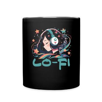 Lofi Music Lover Low Fidelity Japanische Ästhetik - Tasse einfarbig - Schwarz - Vorne