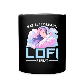 Lofi Music Lover Low Fidelity Japanische Ästhetik - Tasse einfarbig - Schwarz - Vorne