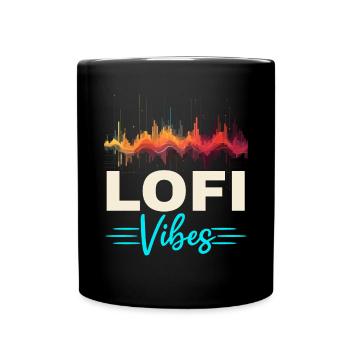 Lofi Music Lover Low Fidelity Japanische Ästhetik - Tasse einfarbig - Schwarz - Vorne