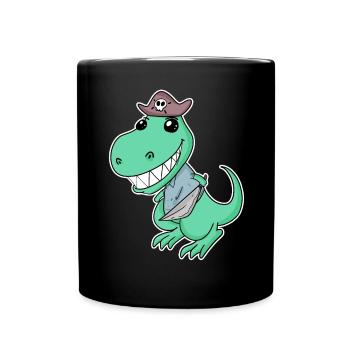 Dinosaure Pirate pour les enfants - Mug uni - noir - Devant