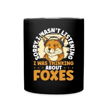 I thought of foxes - Full Colour Mug - black - Front