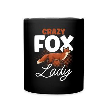 Dame de renard fou - Mug uni - noir - Devant