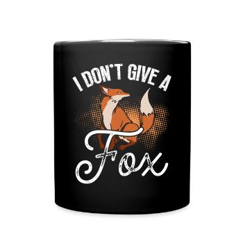 Je ne me soucie pas de ce renard - Mug uni - noir - Devant