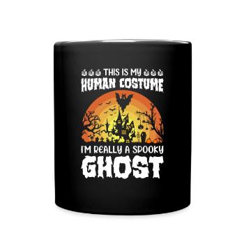 Halloween Ghost Spooky Ghost - Full Colour Mug - black - Front