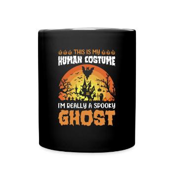 Halloween Ghost Spooky Ghost - Funny Halloween Gho - Full Colour Mug - black - Front