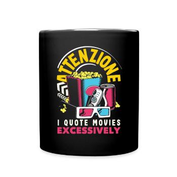 Citation du film Attenzione - Mug uni - noir - Devant