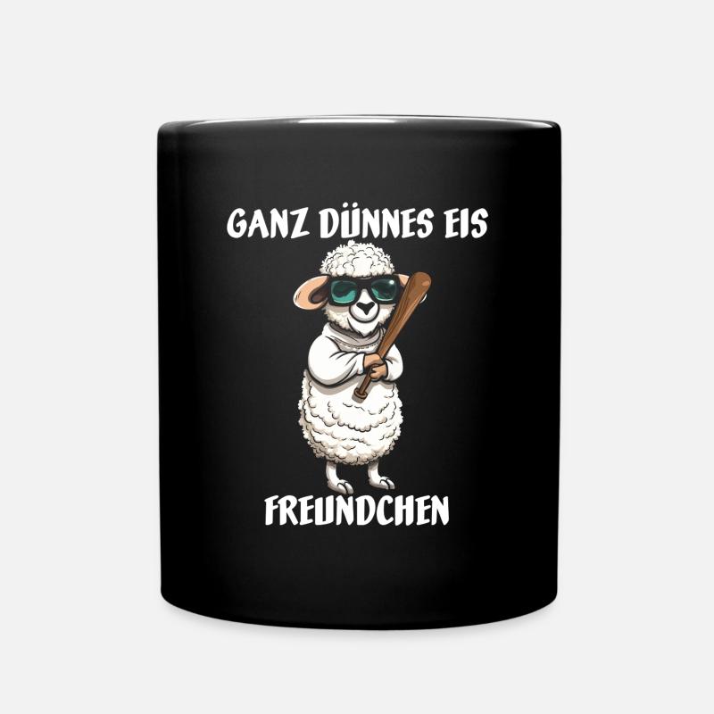 Guten Morgen Ganz dünnes Eis - Tasse einfarbig - Schwarz