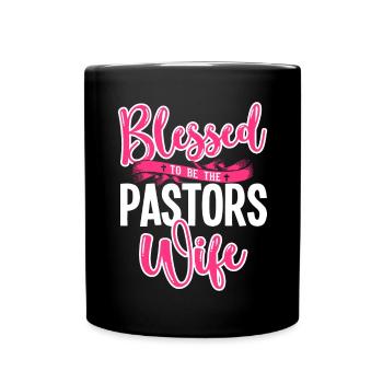 L’épouse du pasteur Jesus Christian Church appréciation - Mug uni - noir - Devant