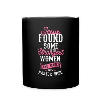 L’épouse du pasteur Jesus Christian Church appréciation - Mug uni - noir - Devant