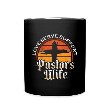 L’épouse du pasteur Jesus Christian Church appréciation - Mug uni - noir - Devant
