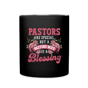 L’épouse du pasteur Jesus Christian Church appréciation - Mug uni - noir - Devant