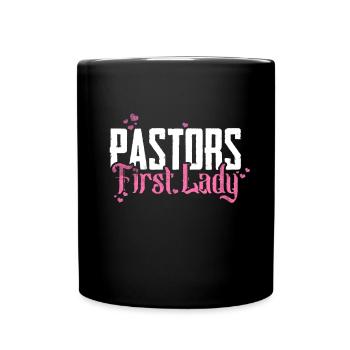 L’épouse du pasteur Jesus Christian Church appréciation - Mug uni - noir - Devant