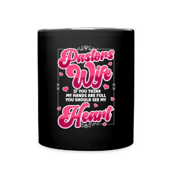 L’épouse du pasteur Jesus Christian Church appréciation - Mug uni - noir - Devant
