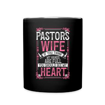 L’épouse du pasteur Jesus Christian Church appréciation - Mug uni - noir - Devant