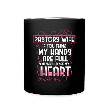 L’épouse du pasteur Jesus Christian Church appréciation - Mug uni - noir - Devant