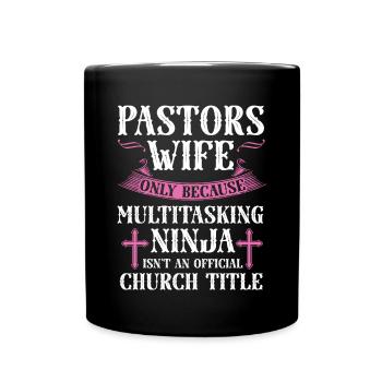 Pasteur Femme Jésus Appréciation de l’Église Chrétienne - Mug uni - noir - Devant