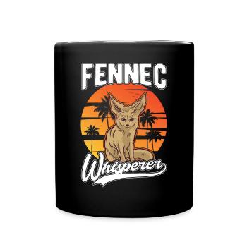 Fennec Whisperer Fennec Desert Fox - Full Colour Mug - black - Front