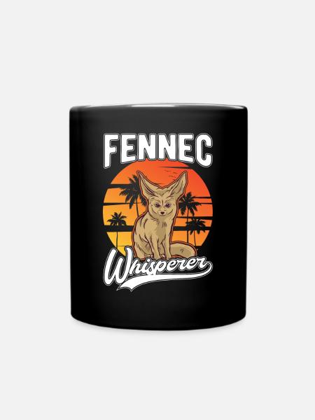 Fennek Flüsterer Fennec Wüstenfuchs - Tasse einfarbig - Schwarz