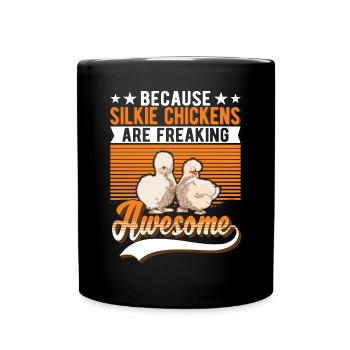 Parce que les poulets Silkie sont vraiment géniaux - Mug uni - noir - Devant