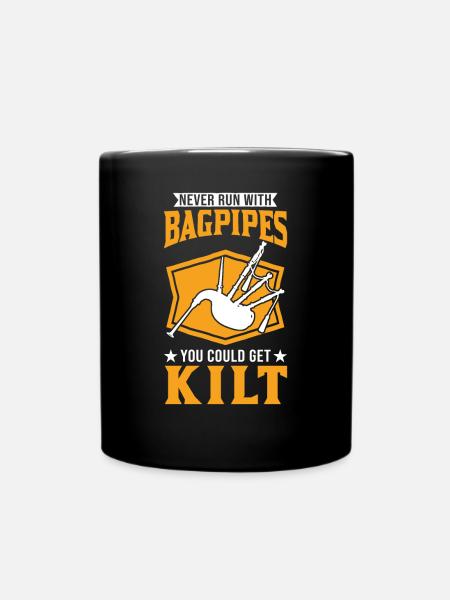Das Leben ist besser mit einem Dudelsack - Tasse einfarbig - Schwarz