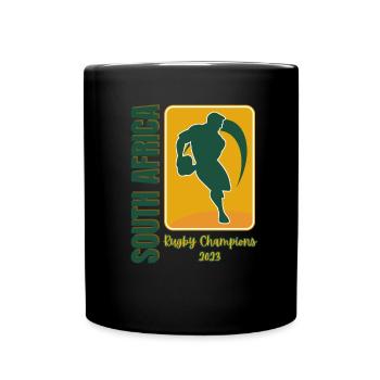 South Africa Rugby Champions 2023 - Full Colour Mug - black - Front