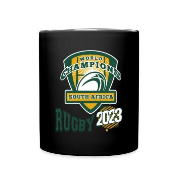 Rugby Champions 2023 South Africa - Full Colour Mug - black - Front