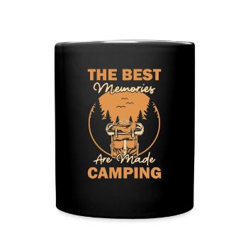 Les meilleurs souvenirs sont faits Camping Camping - Mug uni - noir - Devant